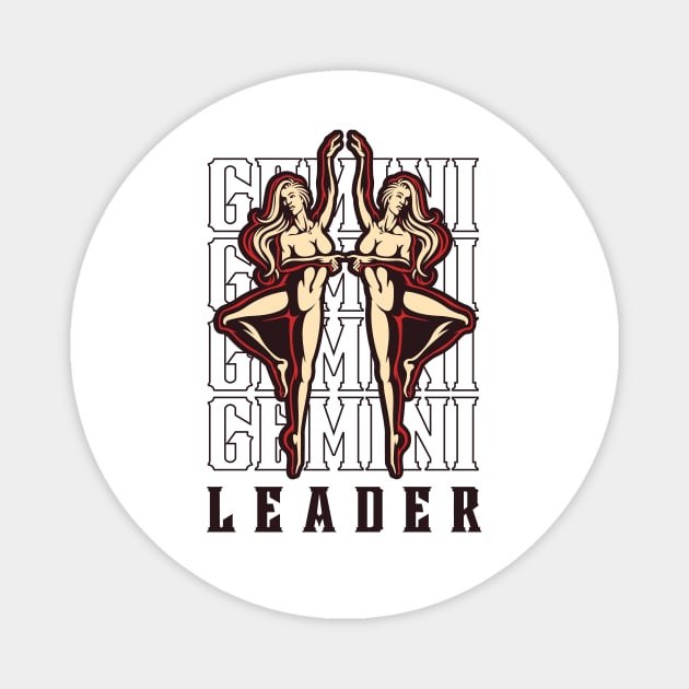 Gemini The Leader Zodiac Sign Magnet by Creativity Haven